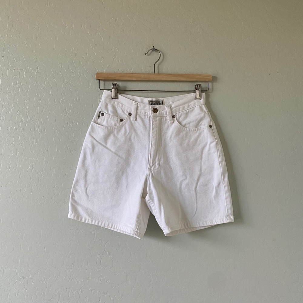 Arizona Vintage High Waist White Denim Shorts
